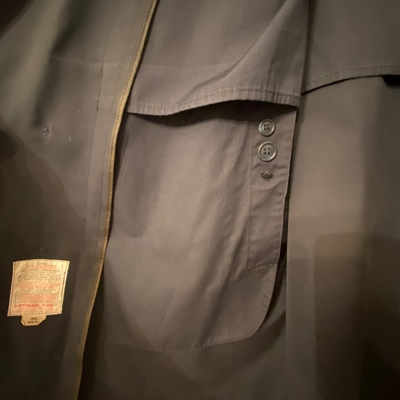 VTG I London Fog I Black Single Breasted Maincoat I *Shell Only* I 46R - Picture 13 of 16